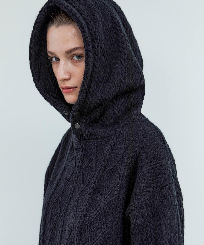 Худи с капюшоном Fisherman Snap_Черный