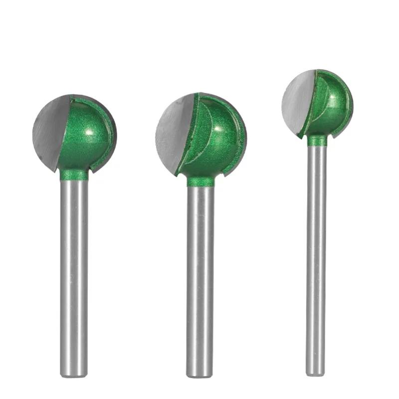 1 шт. 3 мм/6 мм удлиненный хвостовик шаровидный круглый резец фреза для дерева фреза с ЧПУ радиусный сердечник карбид вольфрама