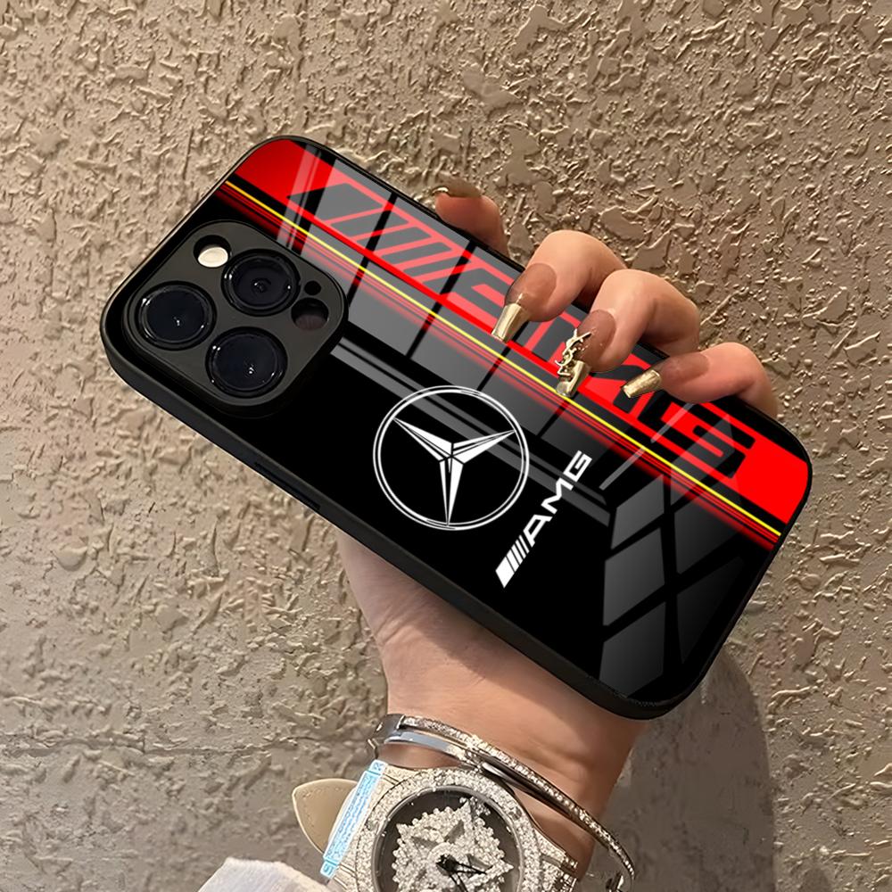 GLC GLB rastar-Крутой Чехол Для Телефона Для IPhone 15 Pro Max 14 Pro 12 11 13 Mini X XR XS 16 Plus SE Стекло M-Mercede-B-Benz-A-AMGS Задняя Панель