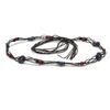 Meier New arrival retro pattern rice beads stitched woven waist chain thin belt