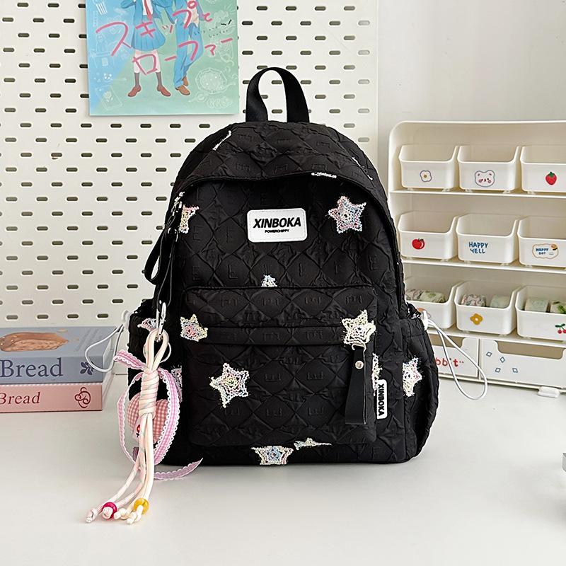 Звездный школьный рюкзак для учениц средней школы, милый универсальный рюкзак большой вместимости, тренд на студенческий рюкзак высокой ценности