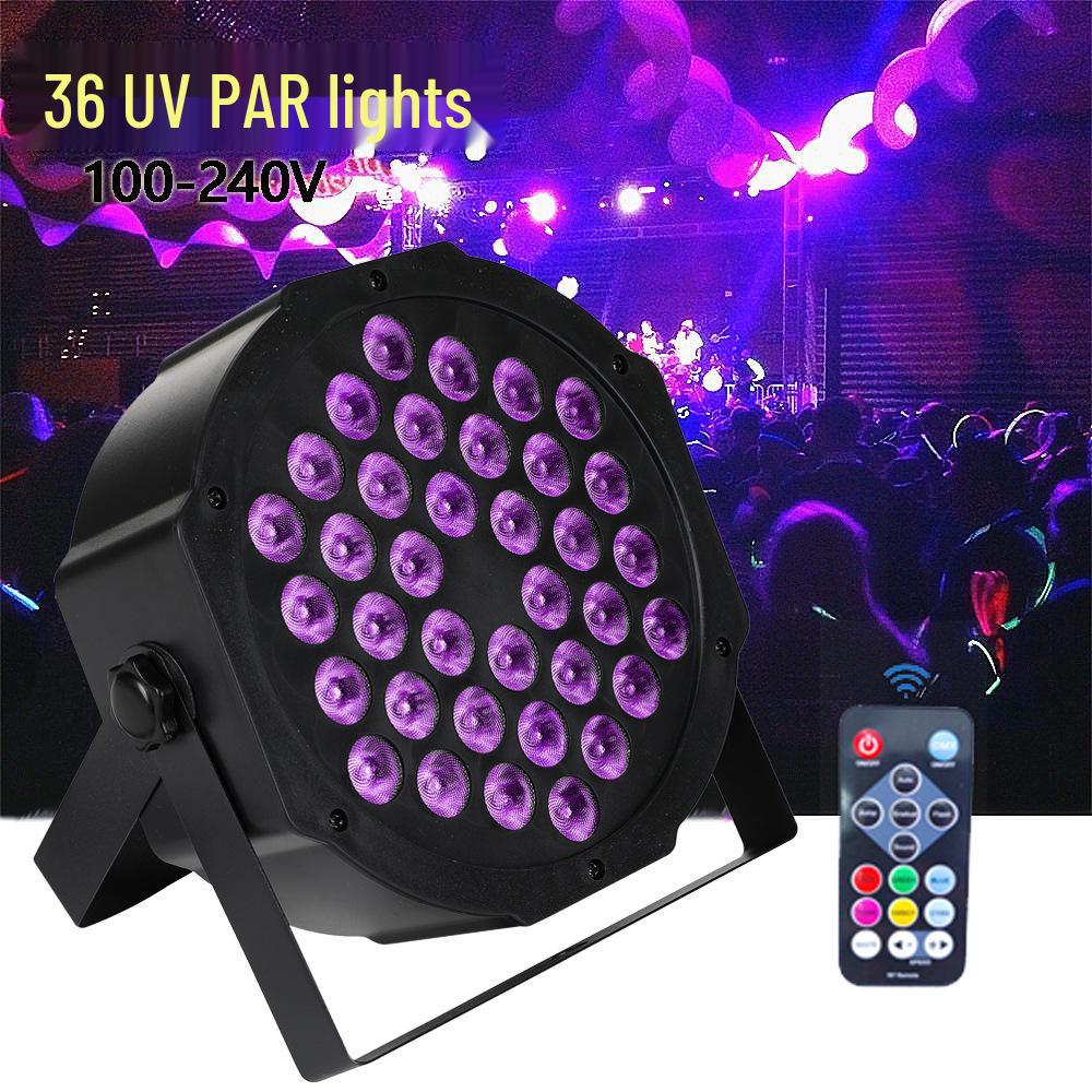 УФ-прожектор Par 36 LED с пультом ДУ и звуковым управлением, цветным лазерным эффектом и сценическим прожектором