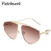 Sunset Ocean Sunglasses With Metal Frame Uv400 Sun Protection For Stylish Summer Wear
