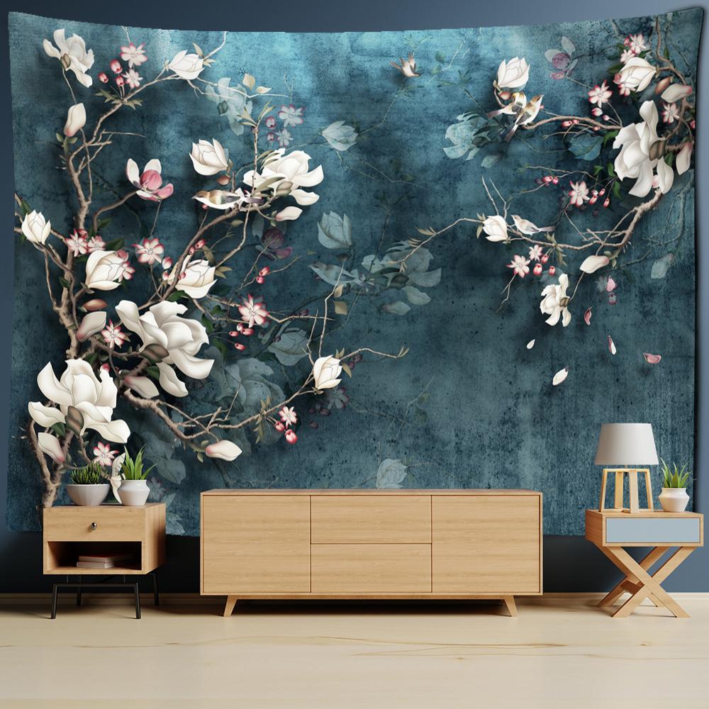 Лесная хижина гобелен настенная картина маслом фон ткань печать психоделическое колдовство богемный декор