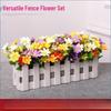 Artificial Flower Arrangement with Fence