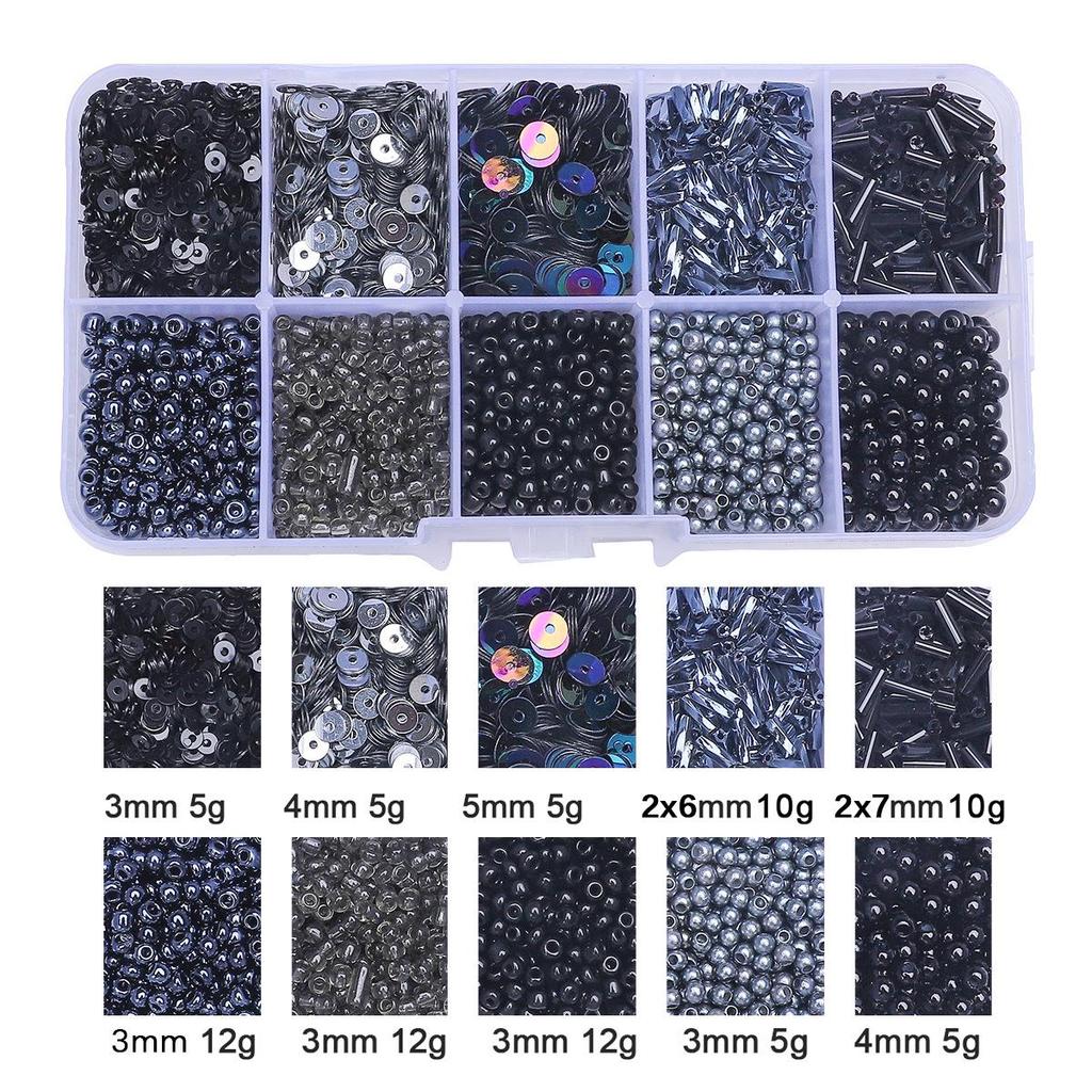 Коробка на 8/10/12/15 ячеек: Бисер, Пайетки, Искусственный Жемчуг для DIY Ожерелий и Цепочек для Телефона