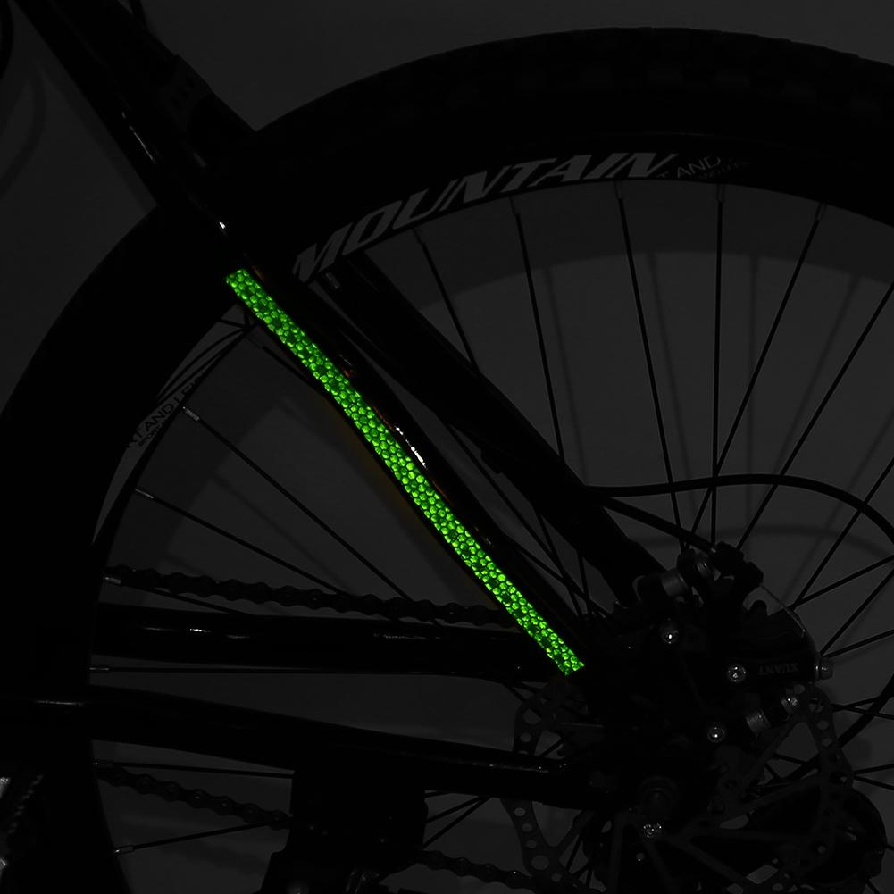 2Rolls велосипедные светоотражающие наклейки для велосипеда защитная лента для колес (зеленый)