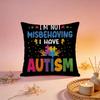 Hot AAutism Support Puzzleiou Cushion Cover Comfortable Durable Pillow Cover MultiScene for Home Office Car Sofa