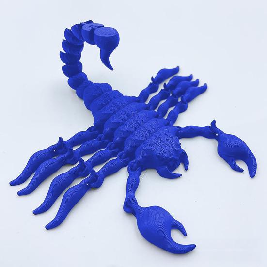 3D-печатная фигурка скорпиона, подвижные суставы, красочная фигурка скорпиона, шарнирная модель животного, игрушка-фиджет, украшение для рабочего стола, орнамент