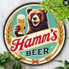 Винтажная металлическая жестяная вывеска пива Hamm's Ретро Настенный Декор Паб Бар Кафе Искусство