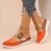 Women Shoes 2024 New Summer Brand Closed Toe Women Sandals Hot Sale Casual Sandals Women Round Toe Slip On Wedges Platform Shoes