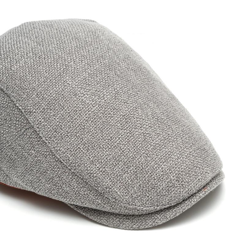 Кепка из хлопка и льна, мужская однотонная кепка-берет, солнцезащитная кепка для улицы, козырек от солнца