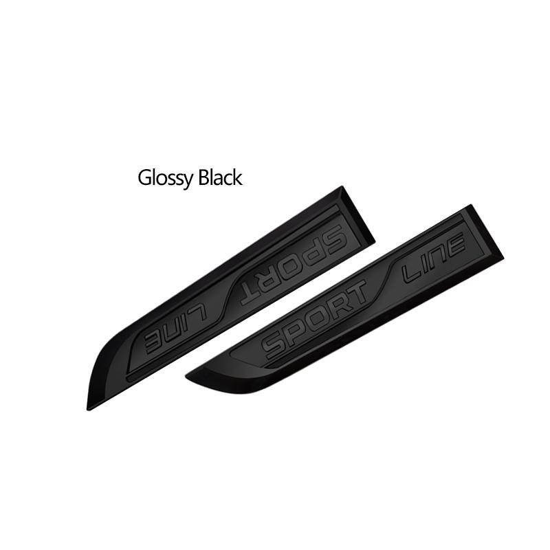 HGWE4 Metal Sport Line Badge 3D Stickers Car Body Side Emblem Decal Car Styling For Skoda Octavia Fabia Rapid Kodiaq Karoq Superb A7