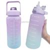 Water Botttle 2 Liters Plastic Flask Gym Large Capacity Sports Colorful Cup Drinking Outdoor Travel Portable Fitness Jugs Flask