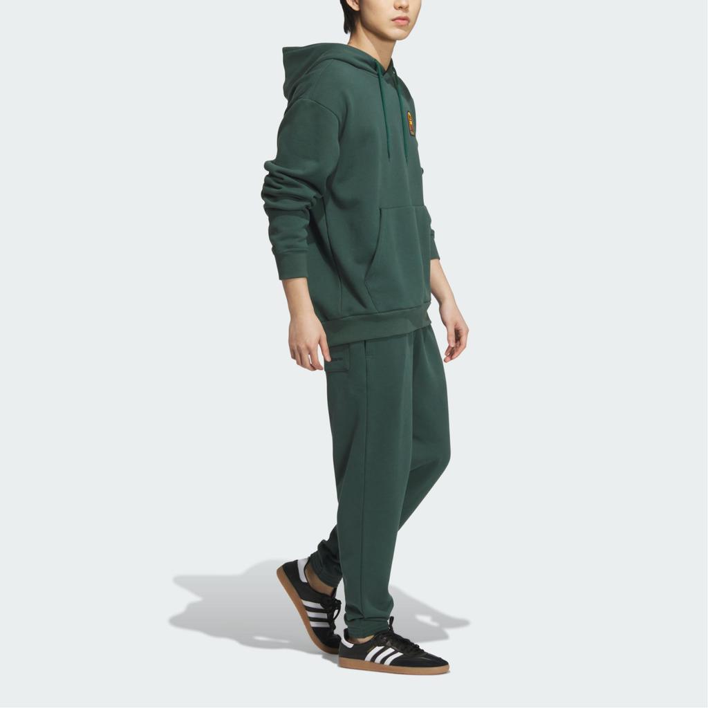 adidas Оригинальные графические спортивные брюки с вышитым логотипом бренда, средней посадки, трикотажные спортивные брюки на шнурке, мужские спортивные брюки цвета минерального зеленого JD3244