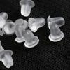 100Pcs Clear Soft Plastic Earrings Back Пробки Earnuts Безопасный инструмент