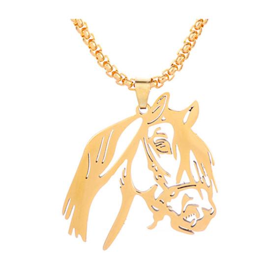 Подвеска-ожерелье «Голова лошади», ожерелье-шарм «Силуэт лошади», женское мужское ожерелье с зодиакальным животным, ювелирный подарок на День святого Валентина, день рождения