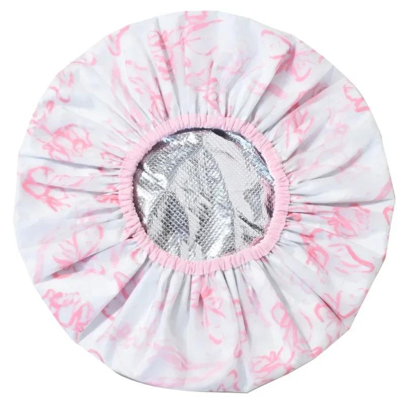1PC Self-heating Tin Foil Hat Thickened Heating Steam Shower Caps Hair Mask Cap Portable Hair Salon Smooth Hair Oil Baking Cap