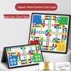 Очень большая магнитная игра в лудо с деревянными фишками