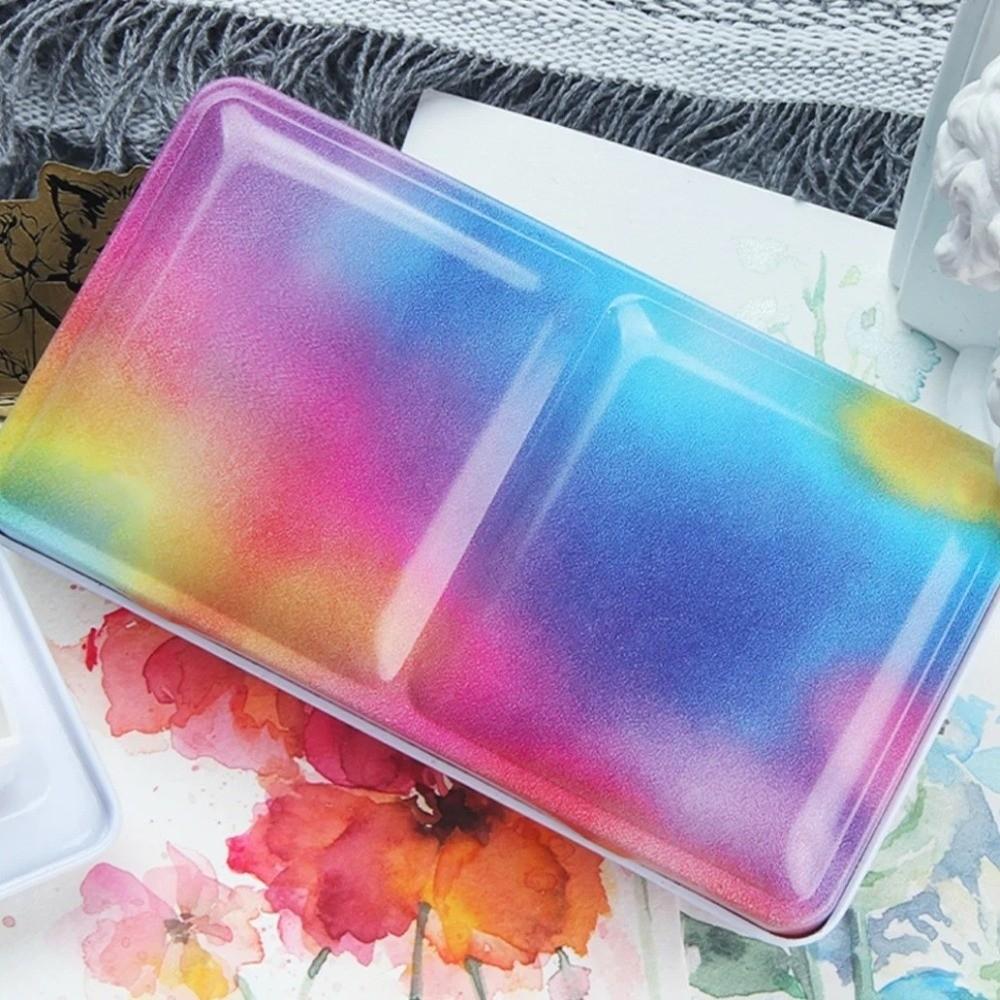 Empty Folding Iron Case Foldable Watercolor Paint Box Portable Art Supplies Box  Watercolor Paint