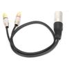 XLR Male To 2 RCA O Splitter Cable RCA To XLR Adapter Patch Cable for Mixing Console