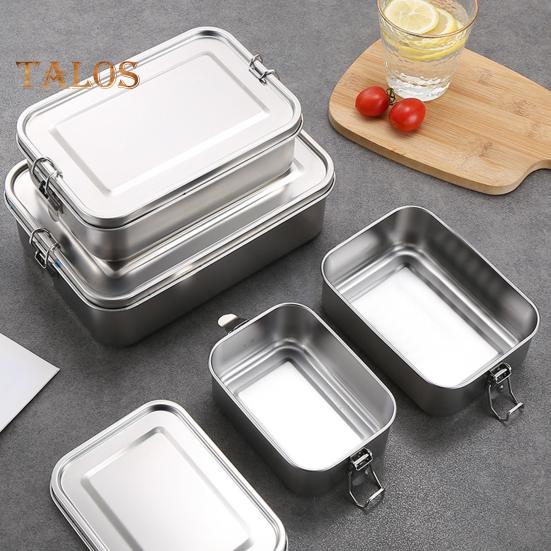 Ланч-бокс из нержавеющей стали, герметичный ланч-бокс для детей и взрослых, контейнеры для еды для сэндвичей, фруктов, закусок