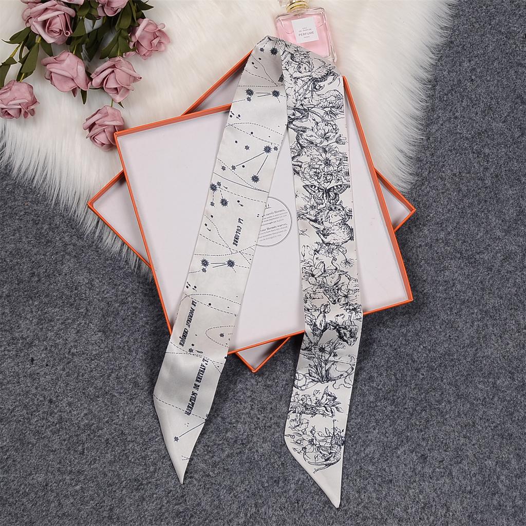 Fashion Print Hair Bands Long Hair Ribbon For Women Girls Bows Ponytail Holder Scarf Sweet Hair Accessories
