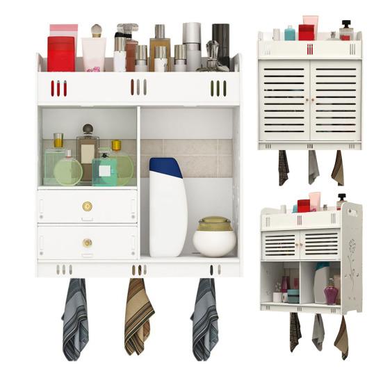 Кухонный настенный шкаф Большая вместимость Несколько отделений Простая установка Туалетный шкаф для хранения