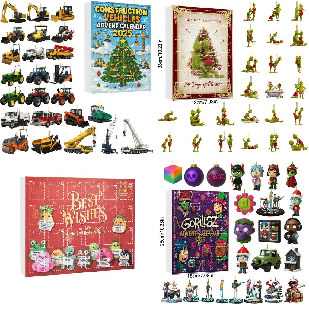 Горилла ВВС Балет Акриловое Дерево Украшение Адвент-календарь Слепая Коробка Подарок Для Праздничного Декора