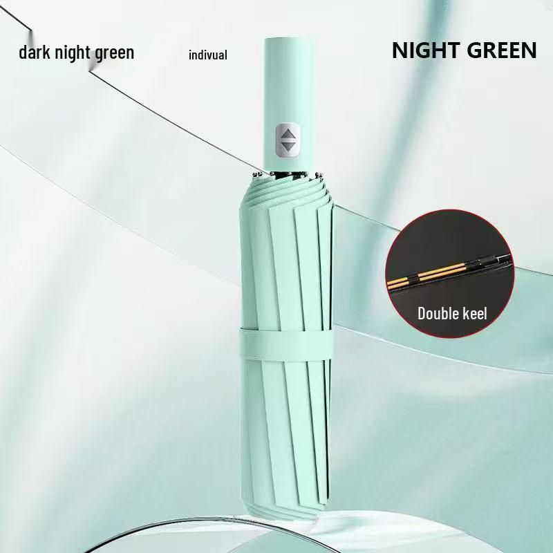 Пользовательский УФ Черный Клей Зонт от Солнца и Дождя – Женский Трехсложный Дизайн с Нанесением Логотипа.