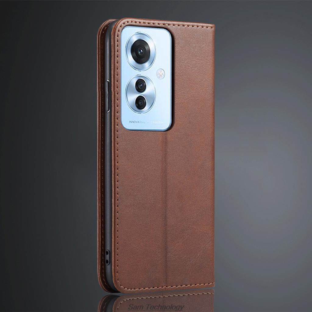 Magnetic attraction Leather Case for OPPO Reno 11F / Reno11F Holster Flip Cover Case Wallet Phone Bags Fundas Coque