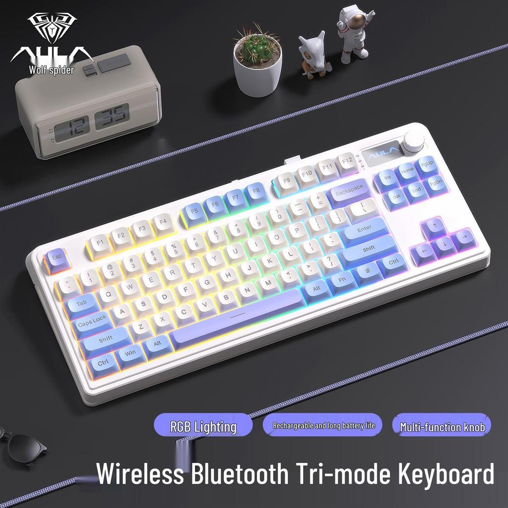 S3187 Bluetooth и проводная тихая механическая клавиатура для ноутбука/настольного компьютера