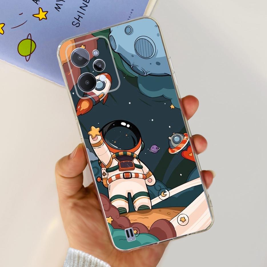 Чехол для Realme C31 RMX3501 Новая Модная Расписная Крышка Мягкий Тонкий Чехол для Телефона Для Realme C31 C 31 RealmeC31 Задняя Крышка Fundas Coque
