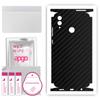 apgo Защитная наклейка-скин на заднюю панель+боковые грани, совместимая с Honor 10 Lite, Пленка Full Wrap, Фольга, Винил - Узор Карбон Черный