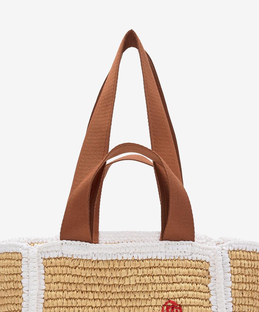 Marni Small Raffia Shopper Tote Bag - Natural:White:Rust / Shmp0121L0P6769Zo761