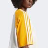 adidas Женская футболка Originals Adicolor Sst с цветовыми блоками и полосками, короткий рукав, желтая IZ2826
