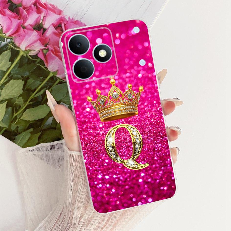 Чехол для OPPO Realme Note 80 2026 Новый Милый С буквами Корона Мягкий Силиконовый Чехол для Телефона Для Realme Note 80 4G Funda Note80 Задние Чехлы