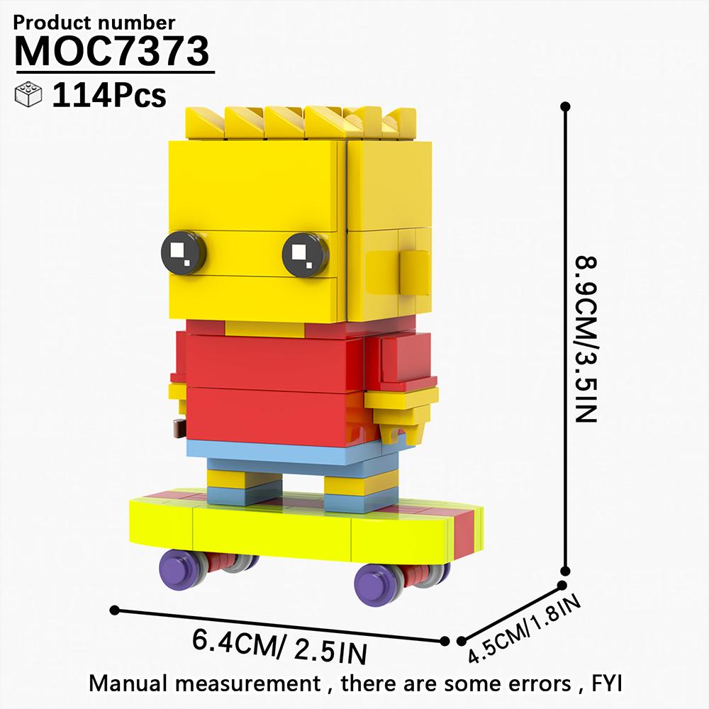 MOOXI Симпсоны Brickheadzed DIY Диорама Сборная Модель Набор Для Взрослых Набор Строительных Блоков Детская Игрушка MOC Кирпичики Монтессори Подарок