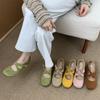 French Cross-buckle Flat-bottomed Fashion Mary Jane Women's Versatile Commuter Flat-bottomed Ballet Shoes Round Head Shallow Mouth Single Shoes