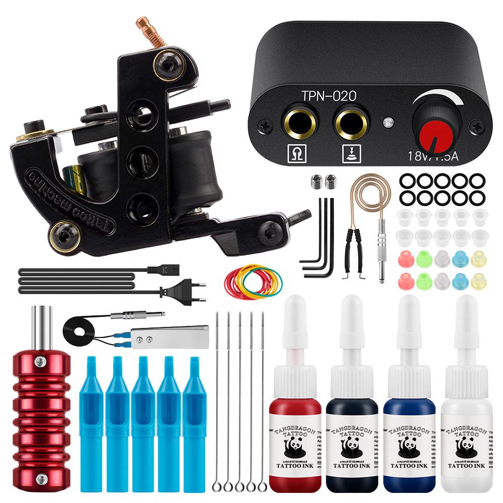 Профессиональный комплект тату-машины PHOENIXY с блоком питания, иглами и чернилами для татуировки для боди-арта