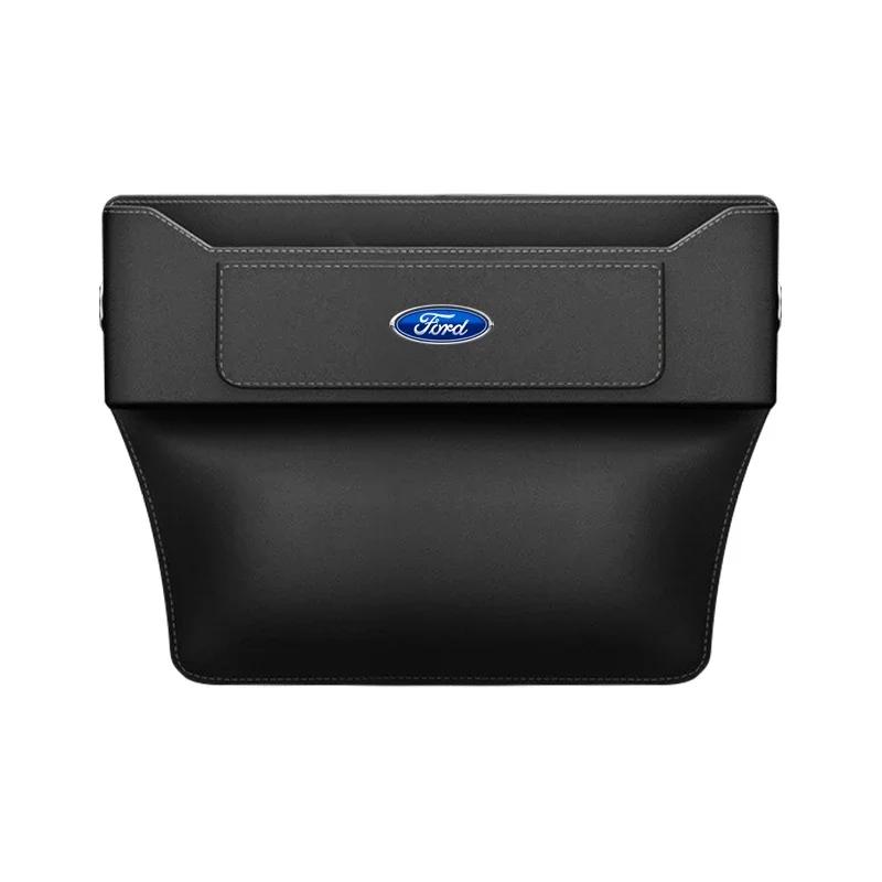 Hot 2025 Hot For Ford 1pcs Car Seat Gap Leather Side Storage Box Car Accessories For Ford B-Max cmax smax KA st line Galaxy Expl