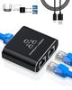 LAN Splitter LAN Cable Branch RJ45 1000Mbps 1 Input 2 Output 2 Devices Simultaneous Use Cat5 Cat5e Cat6 Cat7 Cat8 Compatible Network Expansion