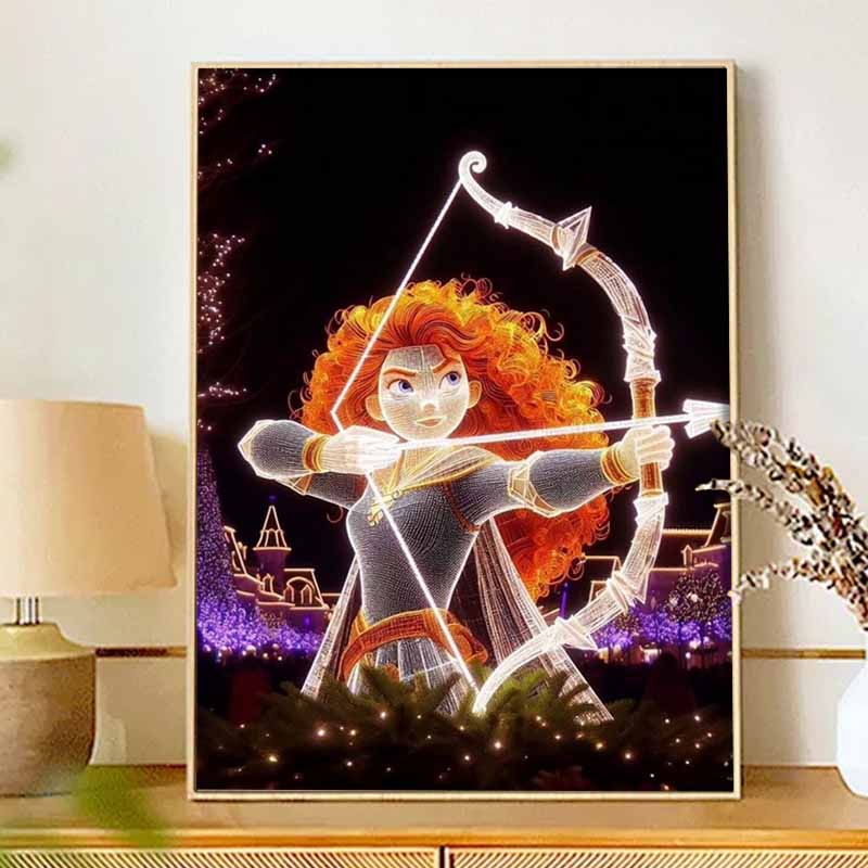 Disney Diamond Painting Kit Brave Merida Style Home Decor Craft Perfect Gift Idea Creative Diamond Art (138 characters)