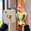 Cute watermelon goblet ice cream dessert cup high-value ceramic mug birthday gift souvenir for girls