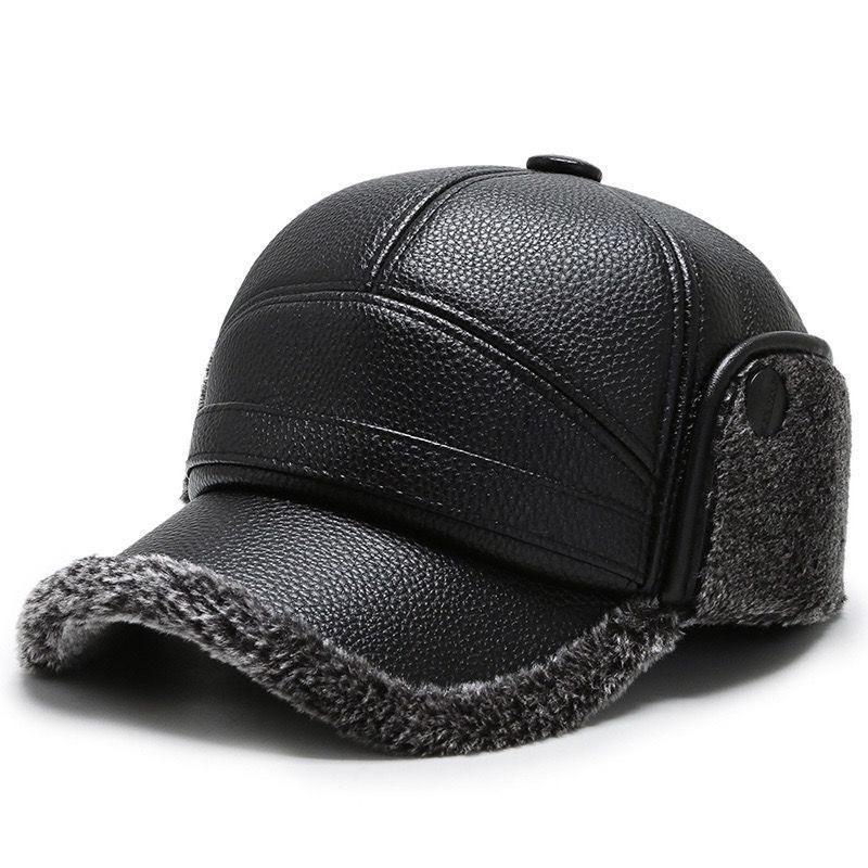 Men's Winter Earmuffs Cotton Hats with Velvet Lining, Windproof & Cold-Proof Duckbill Northeast Hats