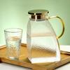 Стеклянный кувшин с ручкой, узор "молоток", большой емкости, кувшин для холодной воды, термостойкий, бытовой, для дверцы холодильника