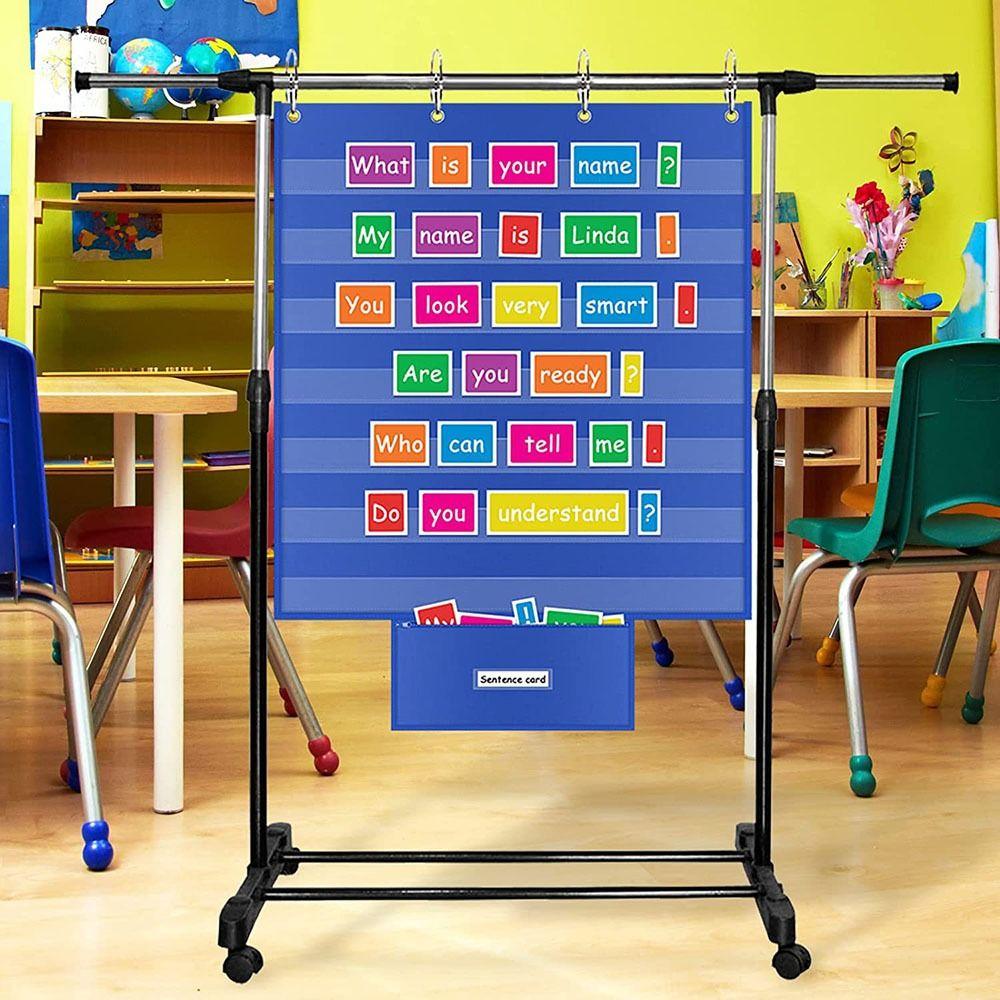Large Classroom Pocket Chart Educational Daily Schedule Pocket Accessories Standards Pocket Chart