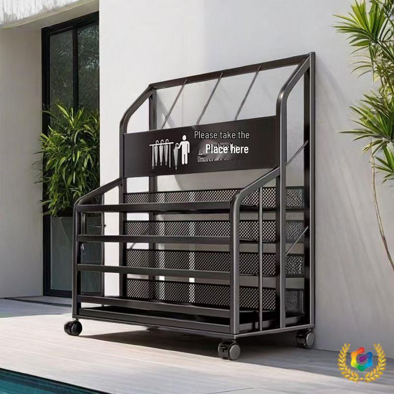 Коммерческая подставка для зонтов большой вместимости с поддоном для сбора воды для офиса, вестибюля отеля, класса или входа.