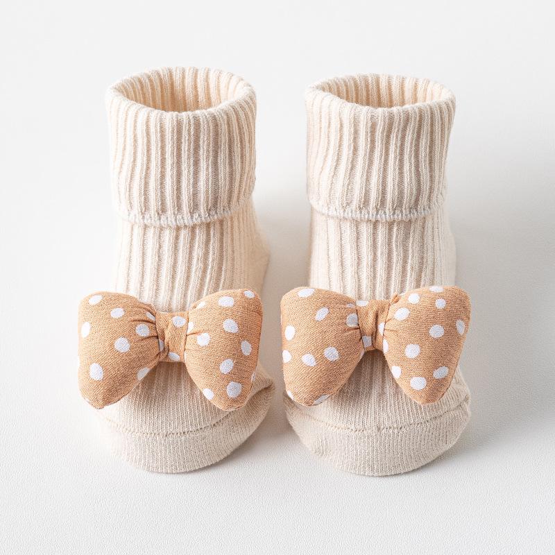 Унисекс Детские Нескользящие Хлопковые Носки, До середины икры, Возраст 0-3 года, Все сезоны