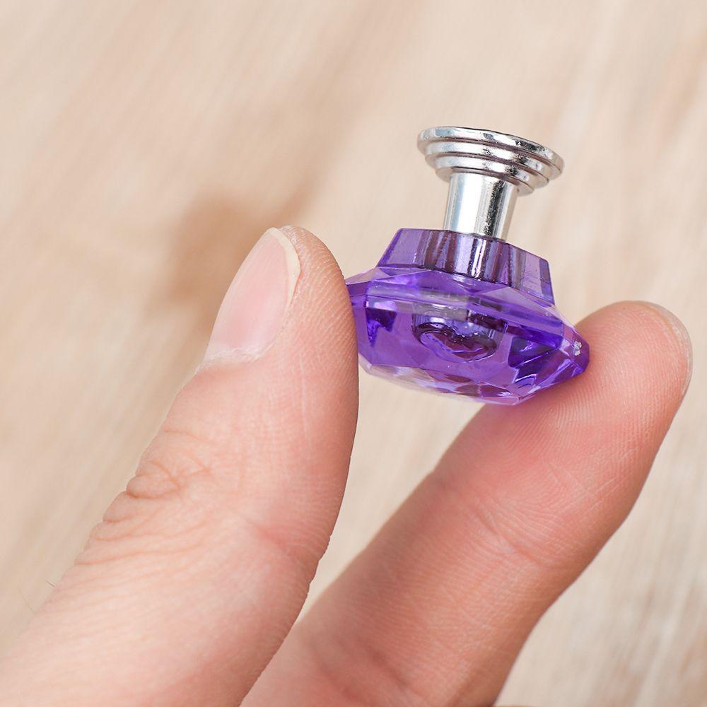 Wardrobe Jewelry Box Diamond Shape Pull Handle Door Knobs Crystal Glass Knobs Cupboard Pulls